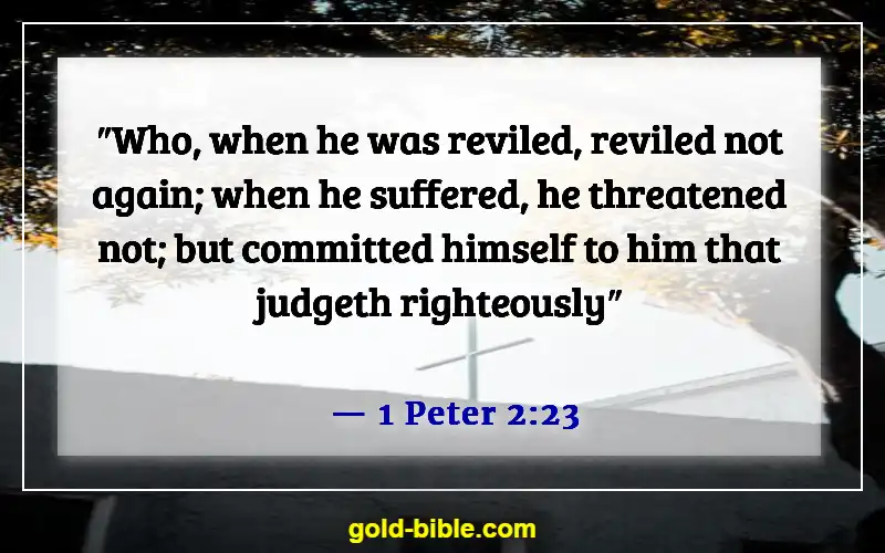 Bible Verses About Someone Doing You Wrong (1 Peter 2:23)