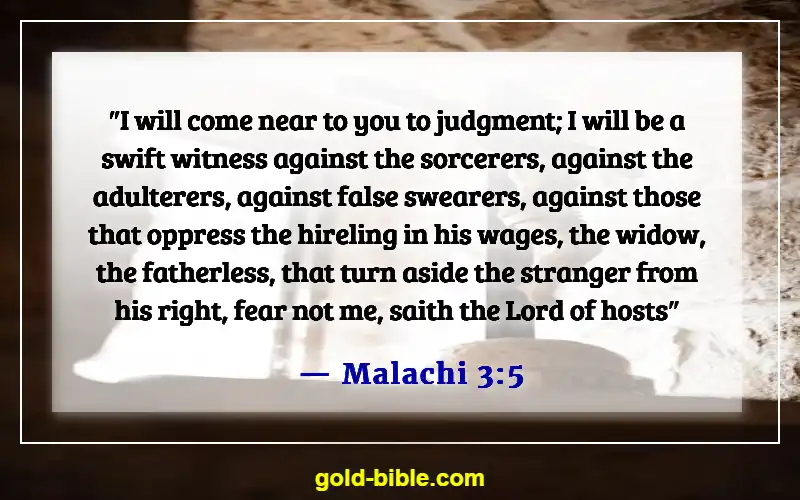 Bible Verses About Committing Adultery And Lust In Your Heart (Malachi 3:5)