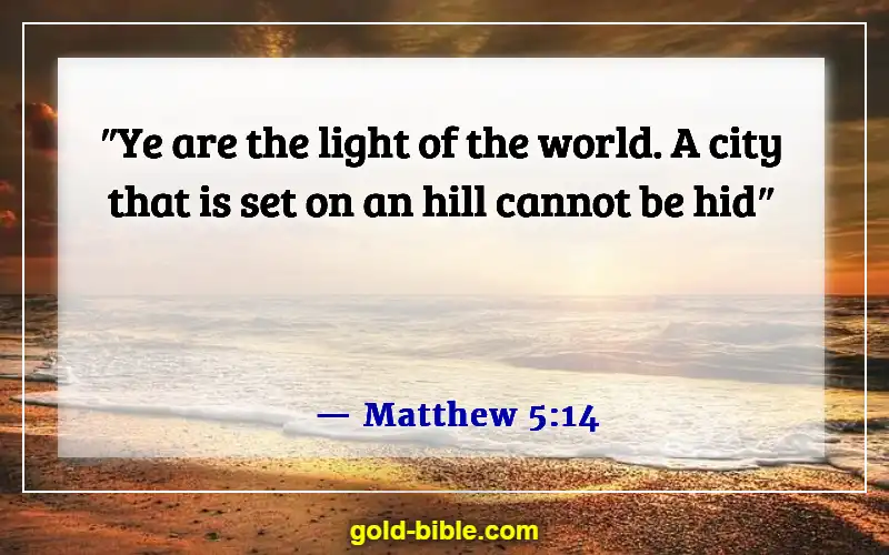 Bible Verses About Jesus Being The Light (Matthew 5:14)