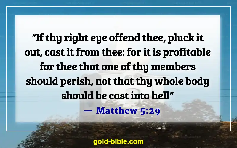 Bible Verses About Committing Adultery And Lust In Your Heart (Matthew 5:29)