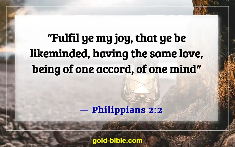 Best Bible Verses For Family Prayer Meeting And Devotion (Philippians 2:2)