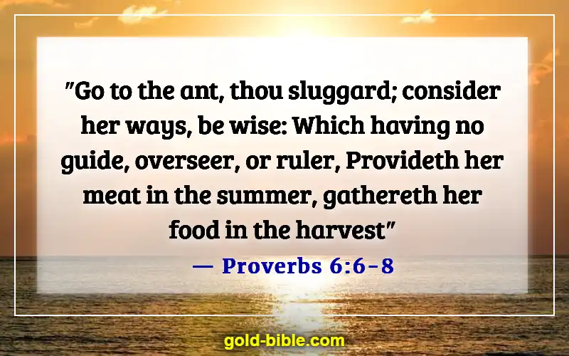 Bible Verses About Attitude Towards Work (Proverbs 6:6-8)