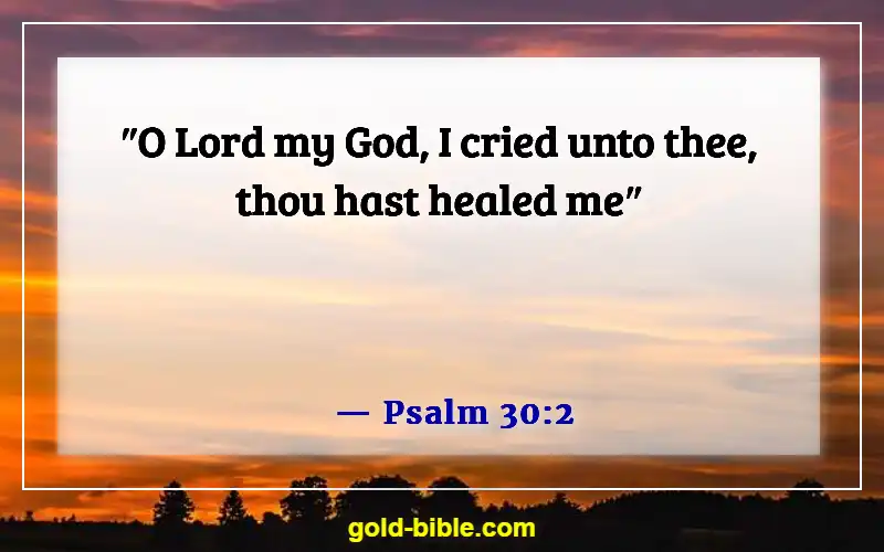 Bible Verses About God Healing The Sick (Psalm 30:2)