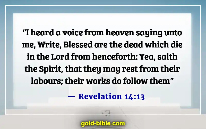 Husband And Wife Reunited In Heaven Bible Verse (Revelation 14:13)