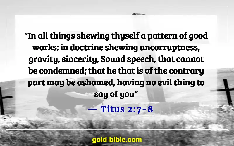 Bible Verses About Attitude Towards Work (Titus 2:7-8)